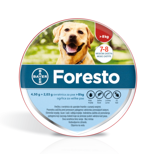 FORESTO Ogrlica za pse, protiv buva i krpelja >8kg, 70cm